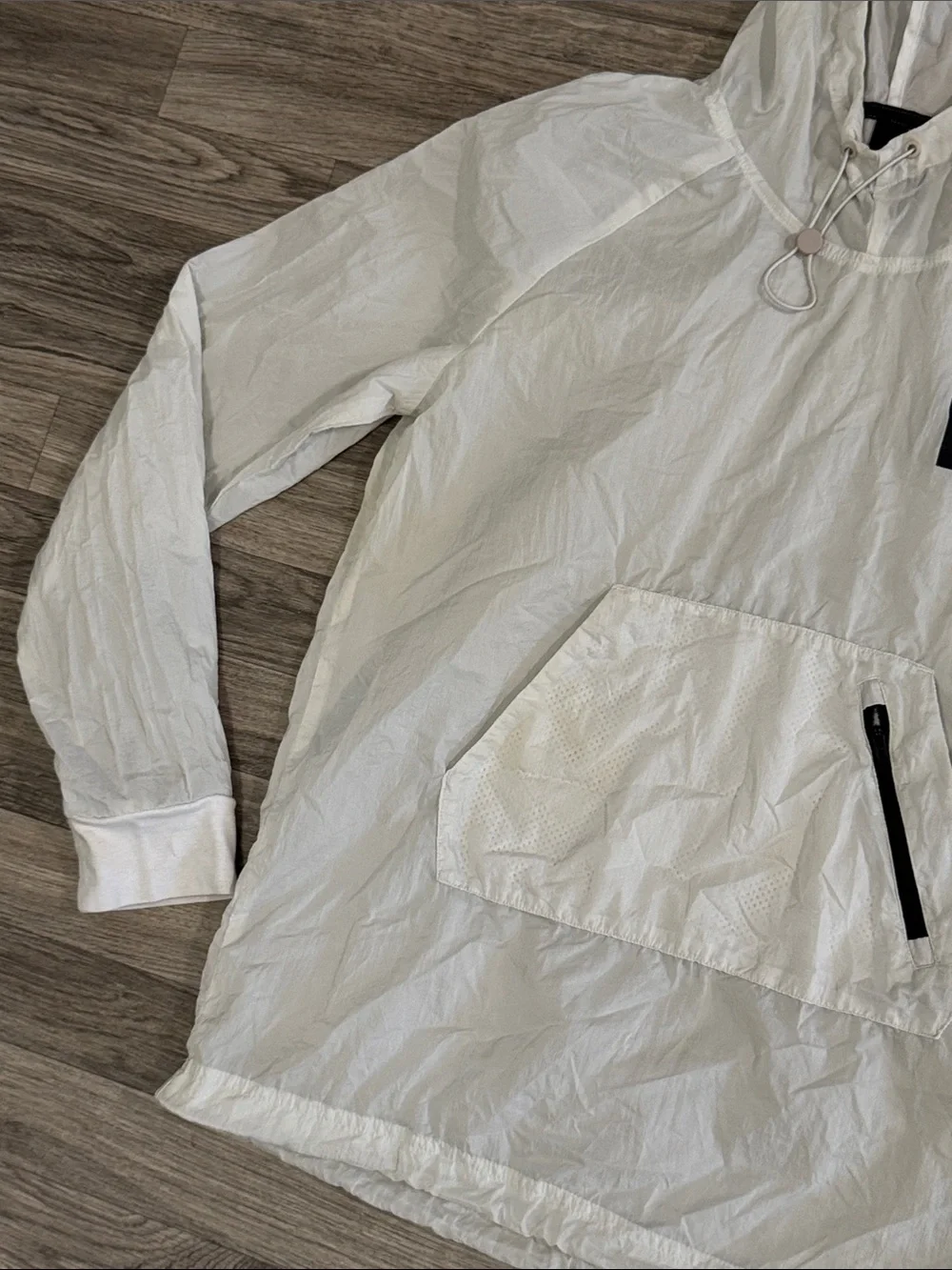 Adidas sheer lightweight windbreaker pullover hoodie men’s sz S